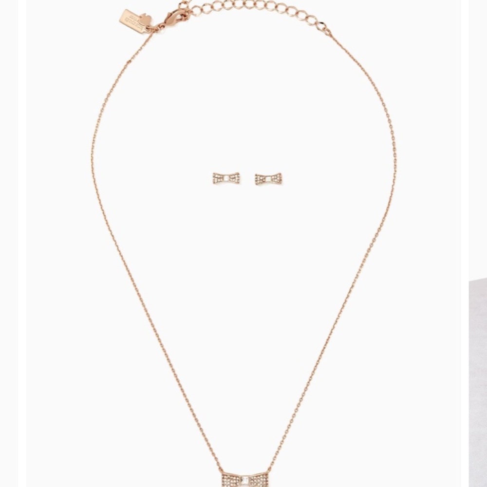 ✨HP✨ Kate Spade Bow Pendant and Studs Boxed Set - Picture 2 of 3